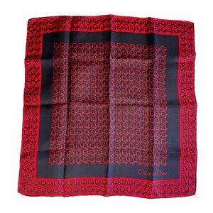 Vintage Christian Dior Trotter Logo Silk Scarf